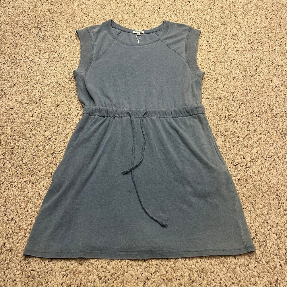 NEW Z Supply Kalani Jersey Denim Dress M Blue Casual Preppy Cotton